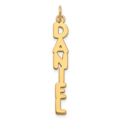 Kimberly Font Vertical Name Plate Charm 14k Gold XNA1172Y, MPN: XNA1172Y,