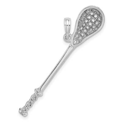 Lacrosse Stick Charm 14k White Gold 3-D C2629W, MPN: C2629W, 637218126545