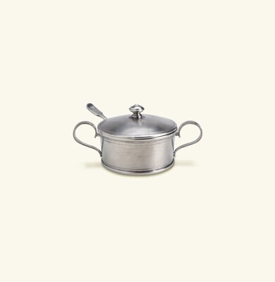 Match Pewter Sugar Bowl With Handles &amp; Spoon a647.5, MPN: a647.5,