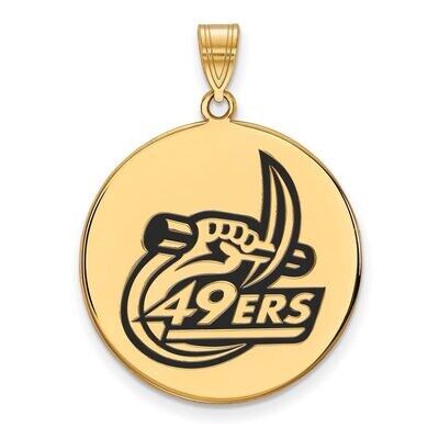 University of North Carolina at Charlotte XLarge Enamel Disc Pendant Gold-plated Silver GP003UNCC, …