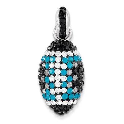 Charlotte Spirit Football Pendant Sterling Silver Swarovski Elements CP6051-021