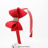 Red Bow Headband Girl&#39;s Headband Toddler Headband Red Hard Headband Bow Headband Flower Girl Headba…