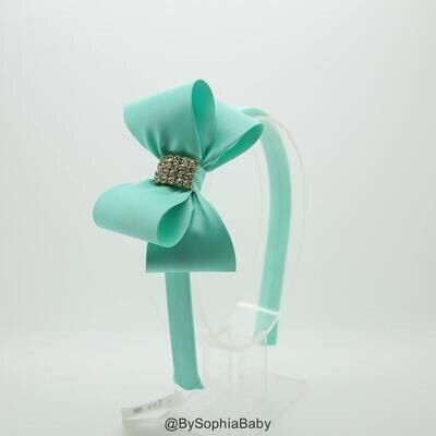 Aqua Green Bow Headband Girl&#39;s Headband Toddler Headband Green Hard Headband Girls Bow Headband Flo…
