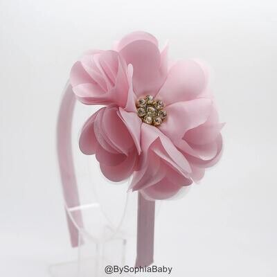 Light Pink Girls Headband Light Pink Toddler Headband Flower Girl Headband Flower Headband Girls He…