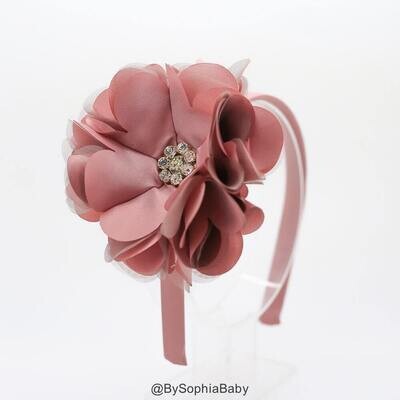 Pale Pink Girls Headband Pale Pink Toddler Headband Flower Girl Headband Big Flower Headband Girls …