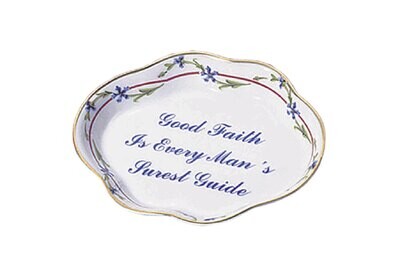 Mottahedeh Cornflower Small Lobed Tray Good Faith... MN1708, MPN: MN1708,