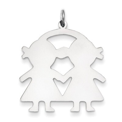 Girl Girl Disc Charm Engravable Sterling Silver QM340/18, MPN: QM340/18, 883957540597