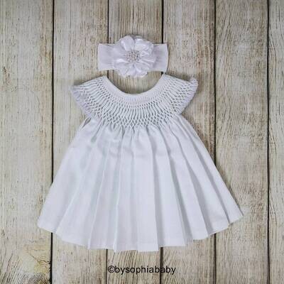 White Baby Dress Baptism Baby Dress Baby Girl Dress Set Cotton Baby Dress White Baby Dress Baby Gir…
