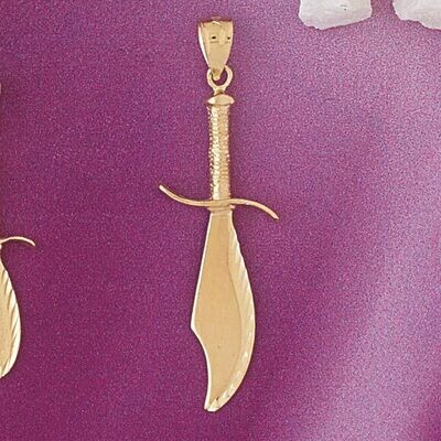 Dazzlers Jewelry Sword Pendant Necklace Charm Bracelet in Yellow, White or Rose Gold 4834, MPN: DZ-…