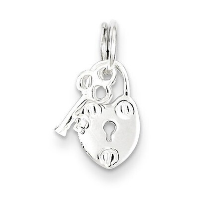 Lock &amp; Key Charm Sterling Silver QC1088, MPN: QC1088, 883957975986