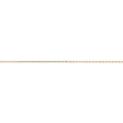 1.0mm Machine Made Diamond-cut Rope Chain 7 Inch 10k Gold 10K010-7, MPN: 10K010-7, 886774433592