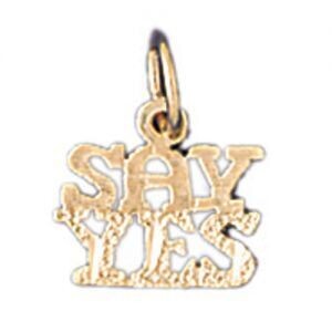 Dazzlers Jewelry Say Yes Pendant Necklace Charm Bracelet in Yellow, White or Rose Gold 10520, MPN: …