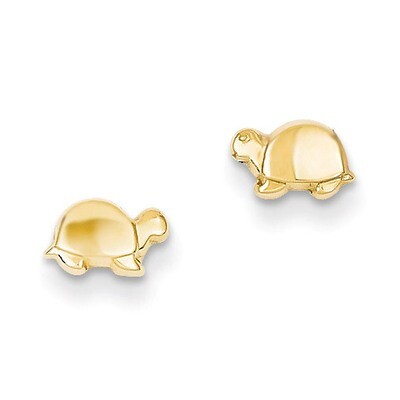 Mini Turtle Earrings 14k Gold YE611, MPN: YE611, 883957329819