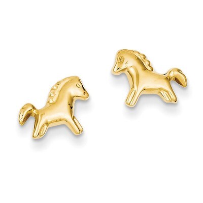 Pony Earrings 14k Gold YE598, MPN: YE598, 883957329789