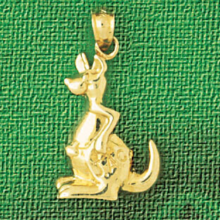 Dazzlers Jewelry Kangaroo Pendant Necklace Charm Bracelet in Yellow, White or Rose Gold 2611, MPN: …