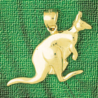 Dazzlers Jewelry Kangaroo Pendant Necklace Charm Bracelet in Yellow, White or Rose Gold 2608, MPN: …