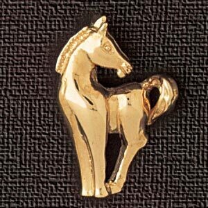 Dazzlers Jewelry Horse Pendant Necklace Charm Bracelet in Yellow, White or Rose Gold 1827, MPN: DZ-…