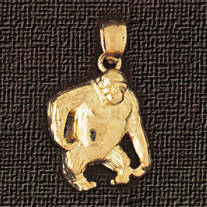 Dazzlers Jewelry Monkey Pendant Necklace Charm Bracelet in Yellow, White or Rose Gold 2688, MPN: DZ…