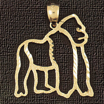 Dazzlers Jewelry Monkey Pendant Necklace Charm Bracelet in Yellow, White or Rose Gold 2682, MPN: DZ…