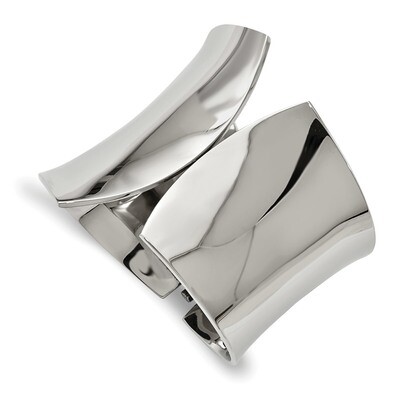 Hinged Bangle Stainless Steel Polished SRB2076 by Chisel, MPN: SRB2076, 191101645198
