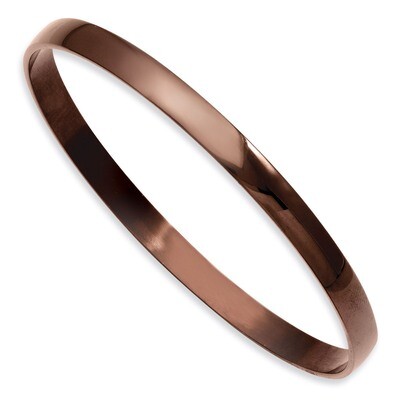 Chocolate IP Plated Bangle - Stainless Steel SRB856CP by Chisel, MPN: SRB856CP, 883957579481