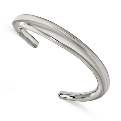 Curved Bangle Stainless Steel Polished SRB2077 by Chisel, MPN: SRB2077, 191101383090