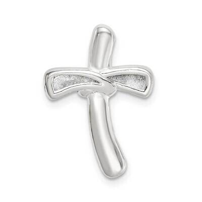 Glitter Infused Cross Chain Slide Sterling Silver QC9687, MPN: QC9687, 886774082486