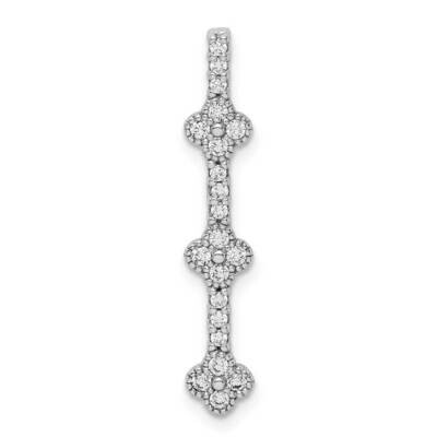 Chain Slide Sterling Silver Rhodium Plated CZ Diamond QP5166, MPN: QP5166, 886774041360