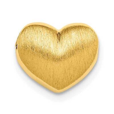 Scratch Finish Heart Chain Slide Sterling Silver Gold-plated QP5383, MPN: QP5383, 886774115993