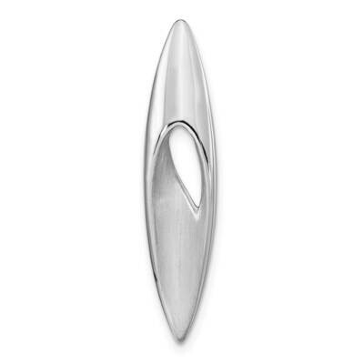 Brushed and Polished Fancy Chain Slide Sterling Silver Rhodium-Plated QP5589, MPN: QP5589,