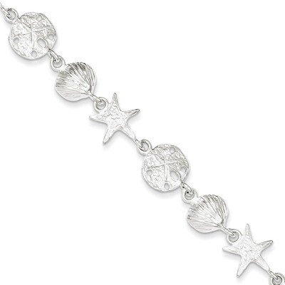 7 Inch Seashells Bracelet Sterling Silver QA29-7, MPN: QA29-7, 883957902777