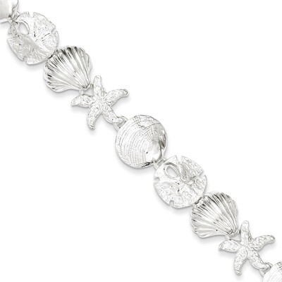 7 Inch Seashells Bracelet Sterling Silver QA28-7, MPN: QA28-7, 883957902760