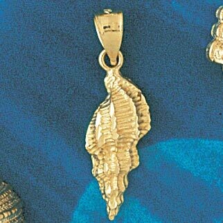 Dazzlers Jewelry Seashell Pendant Necklace Charm Bracelet in Yellow, White or Rose Gold 319, MPN: D…