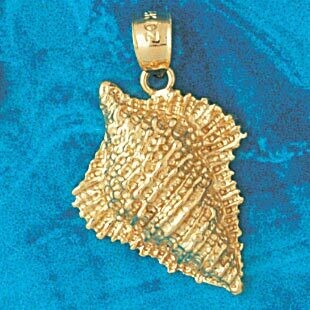 Dazzlers Jewelry Seashell Pendant Necklace Charm Bracelet in Yellow, White or Rose Gold 316, MPN: D…