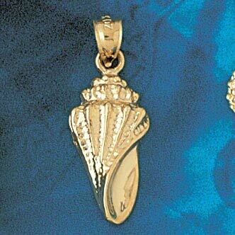 Dazzlers Jewelry Seashell Pendant Necklace Charm Bracelet in Yellow, White or Rose Gold 293, MPN: D…
