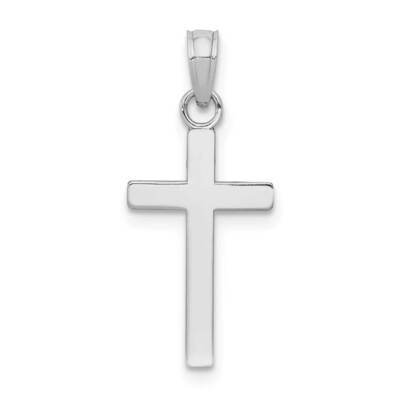 Polished Cross Pendant 10k White Gold 10K9578W, MPN: 10K9578W,