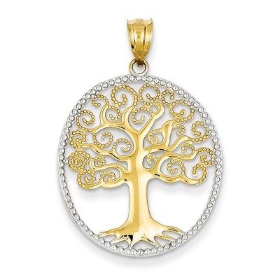 Filigree Tree of Life Pendant 14K Gold &amp; Rhodium K4781, MPN: K4781, 886774616636