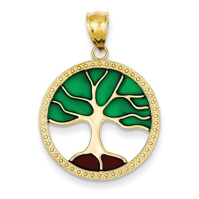 Enameled Tree of Life Pendant 14k Gold K4271, MPN: K4271, 637218144266