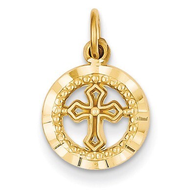 Eternal Life Cross Charm 14k Gold C1315, MPN: C1315, 883957247571