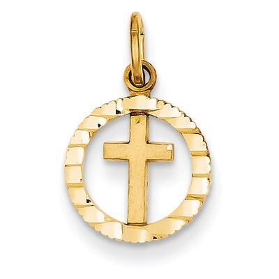 Eternal Life Cross Charm 14k Gold C1314, MPN: C1314, 886774087627