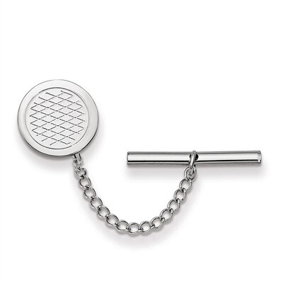 Kelly Waters Patterned Tie Tac Rhodium-plated KW734, MPN: KW734,