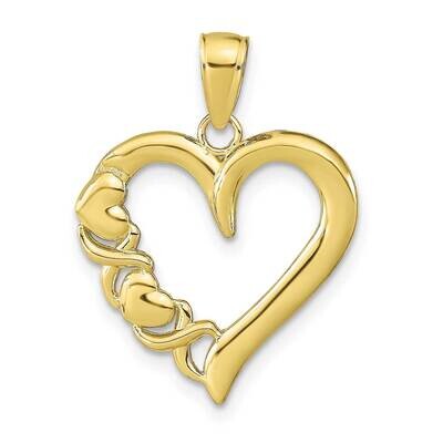 Heart X Heart Pendant 10k Gold Polished 10K9596, MPN: 10K9596,
