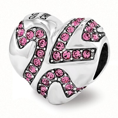 Swarovski Hearts on Heart Bead - Sterling Silver QRS3426, MPN: QRS3426, 886774578712