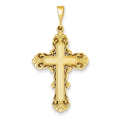 Fleur De Lis Cross Pendant 14k Gold C1965, MPN: C1965, 883957247687
