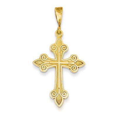 Fleur de Lis Cross Pendant 14k Gold C2712, MPN: C2712, 883957247656