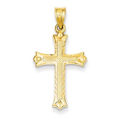 Fleur De Lis Cross Pendant 14k Gold M1849, MPN: M1849, 637218016891