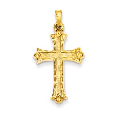 Hollow Fleur De Lis Cross Pendant 14k Gold XR209, MPN: XR209, 886774619927