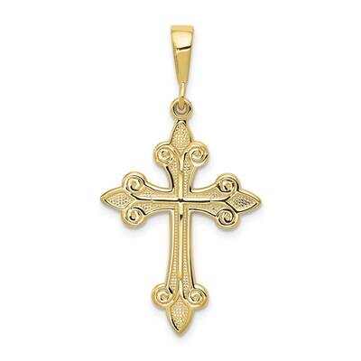 Fleur De Lis Cross Pendant 10k Gold 10C2712, MPN: 10C2712,