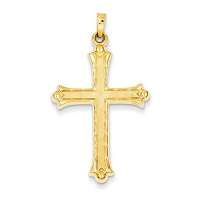Hollow Fleur De Lis Cross Pendant 14k Gold XR210, MPN: XR210, 886774619934