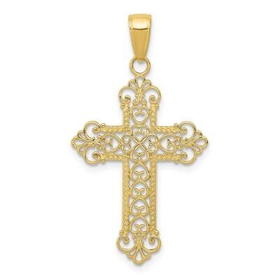 Fleur De Lis Cross Charm 10k Gold 10M1386, MPN: 10M1386,